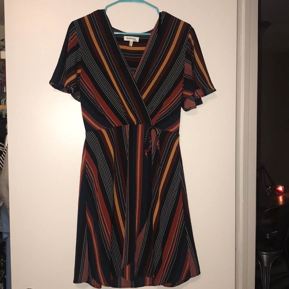 Faux Mini Wrap Dress